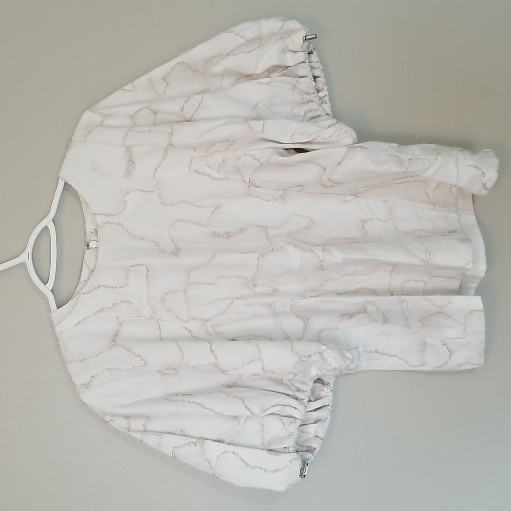 COS White Textured Blouse